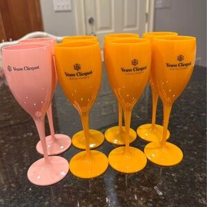 Veuve Clicquot acrylic Champagne Flutes